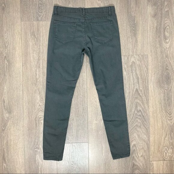 Asos Glamorous Ripped Knee Skinny Jeans Distressed Grey High Rise Waist Small - Picture 10 of 12